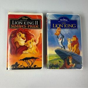 1994 The Lion King and The Lion King 2 Clamshell VHS Bundle Lot Disney Vintage